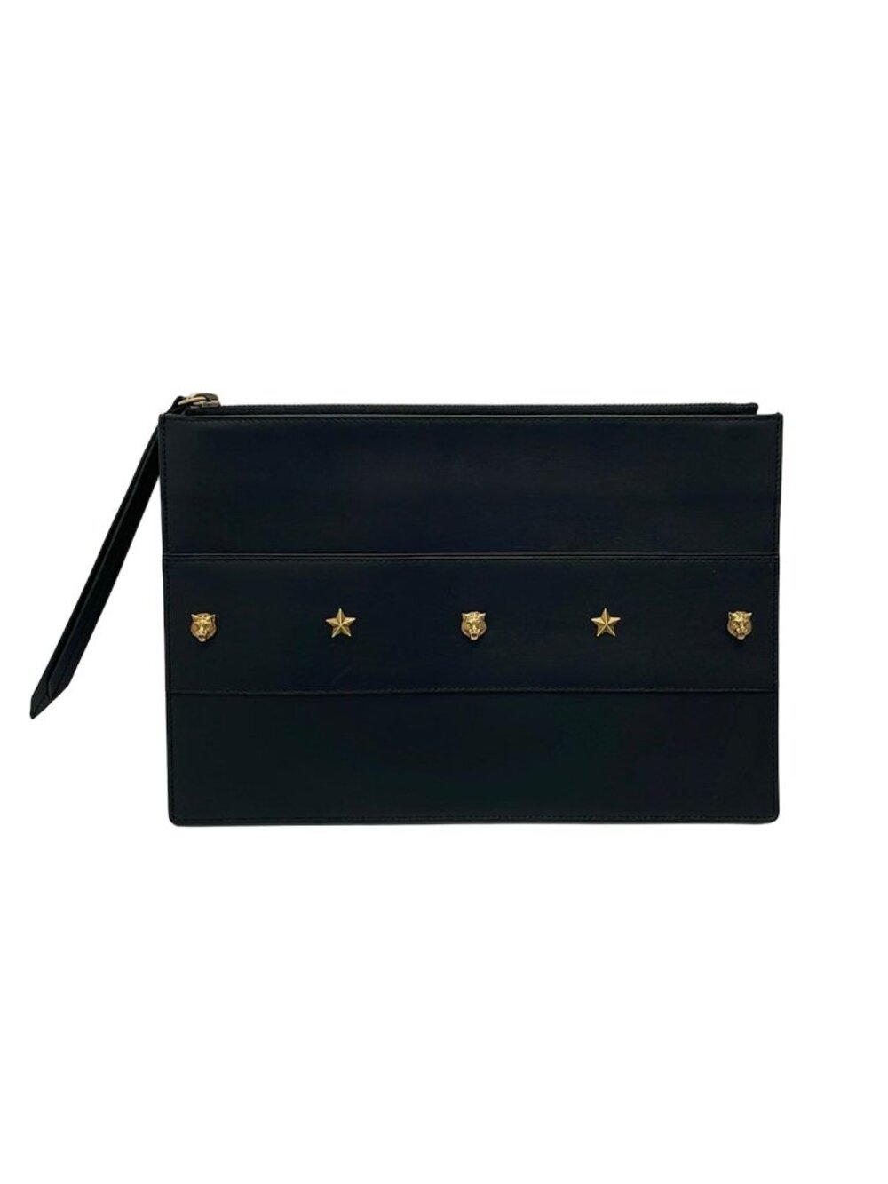 Gucci Clutch Black Studded Leather